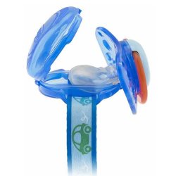 chicco pacificer clip with teat cover blue2