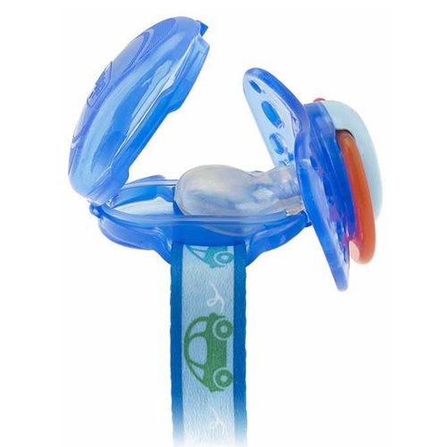 chicco pacificer clip with teat cover blue2