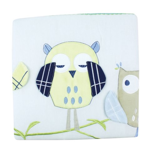 bubba blue boy baby owl cot quilt