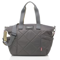 babymel Evie Quilted nappy bag grey