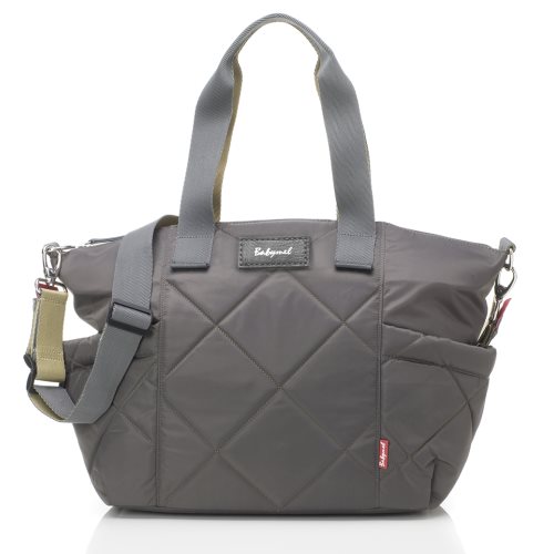 babymel Evie Quilted nappy bag grey