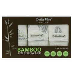 bubba blue Bamboo Leaf 3pk Facewashers