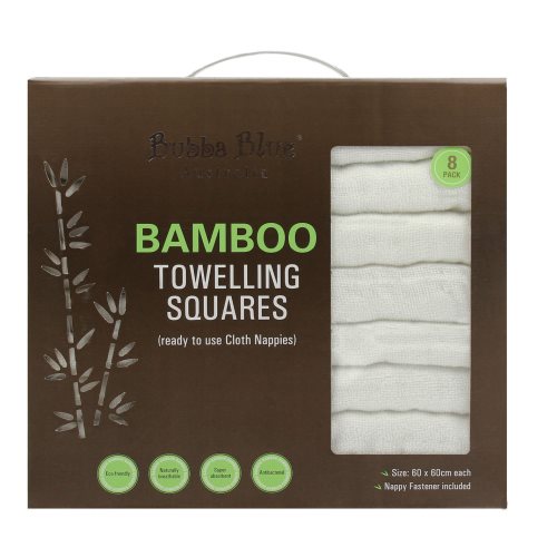 bubba blue bamboo towelling squares