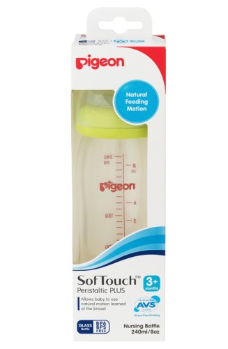 pigeon sofTouch 240ml glass  bottle