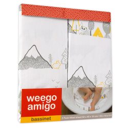 weegoamigo Bassinet Fitted Sheet alpine
