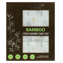 bubba blue Bamboo Leaf 2pc Bassinet Sheet Set