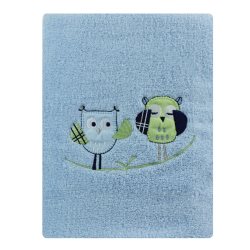 bubba blue boy baby owl bath towel2