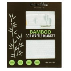 bubba blue Bamboo Leaf Cot Waffle Blanket