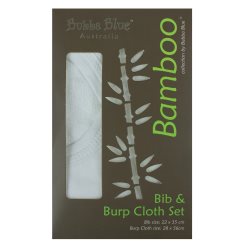 bubba blue bamboo bib and burp cloth set