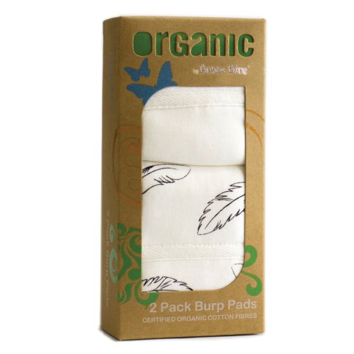 12 Organic Feathers 2pk burp pads