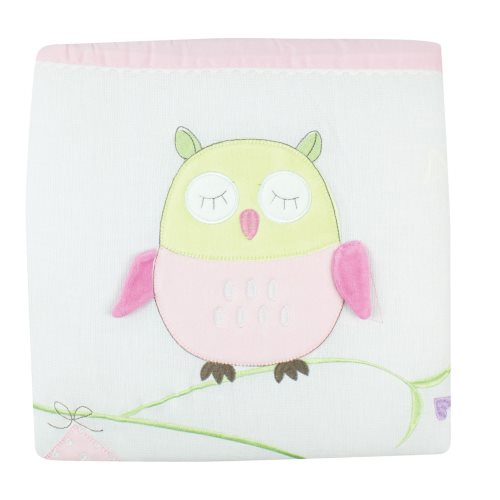 bubba blue girl baby owl cot quilt