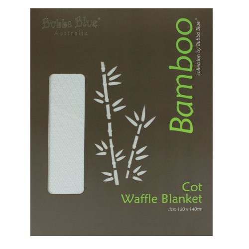 bubba blue bamboo cot waffle blanket