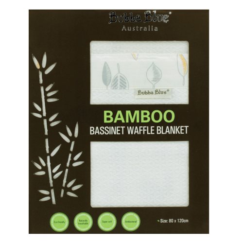 bubba blue Bamboo Leaf Bassinet Waffle Blanket