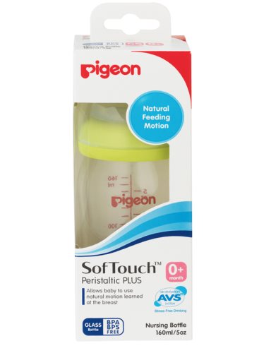 pigeon sofTouch 160ml glass  bottle
