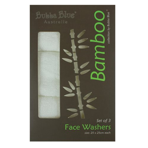 bubba blue bamboo 3pk facewashers